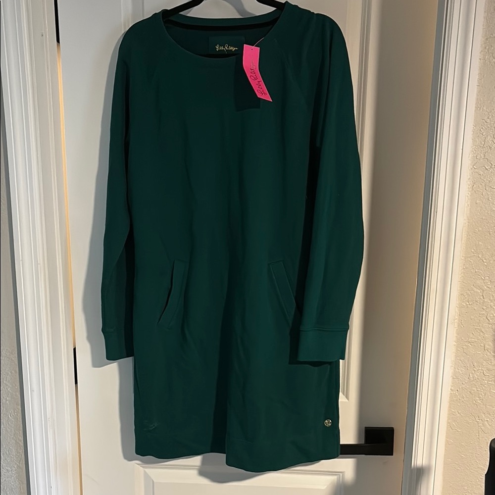 Lilly Pulitzer Dark Green Long Sleeve Dress